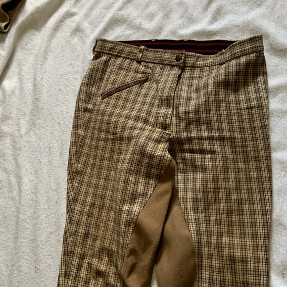 Ovation tan plaid full seat size 30 Dressage breeches - Picture 2 of 10